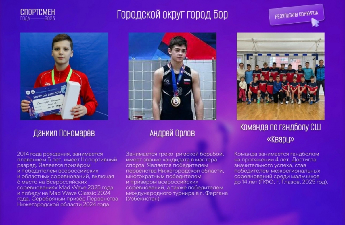 Подведены результаты онлайн‑конкурса «Спортсмен года 2025»